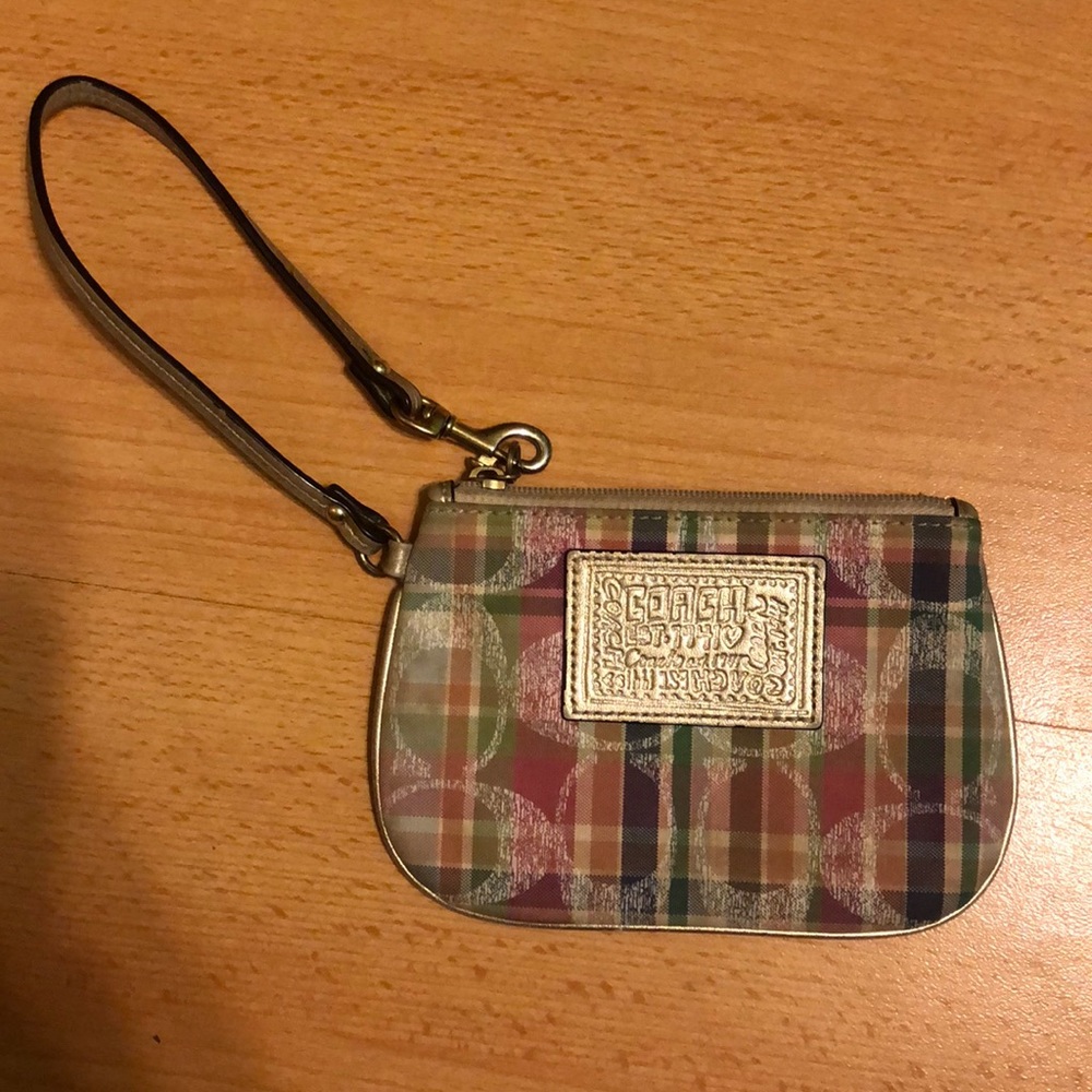 Multicolor Coach Wristlet